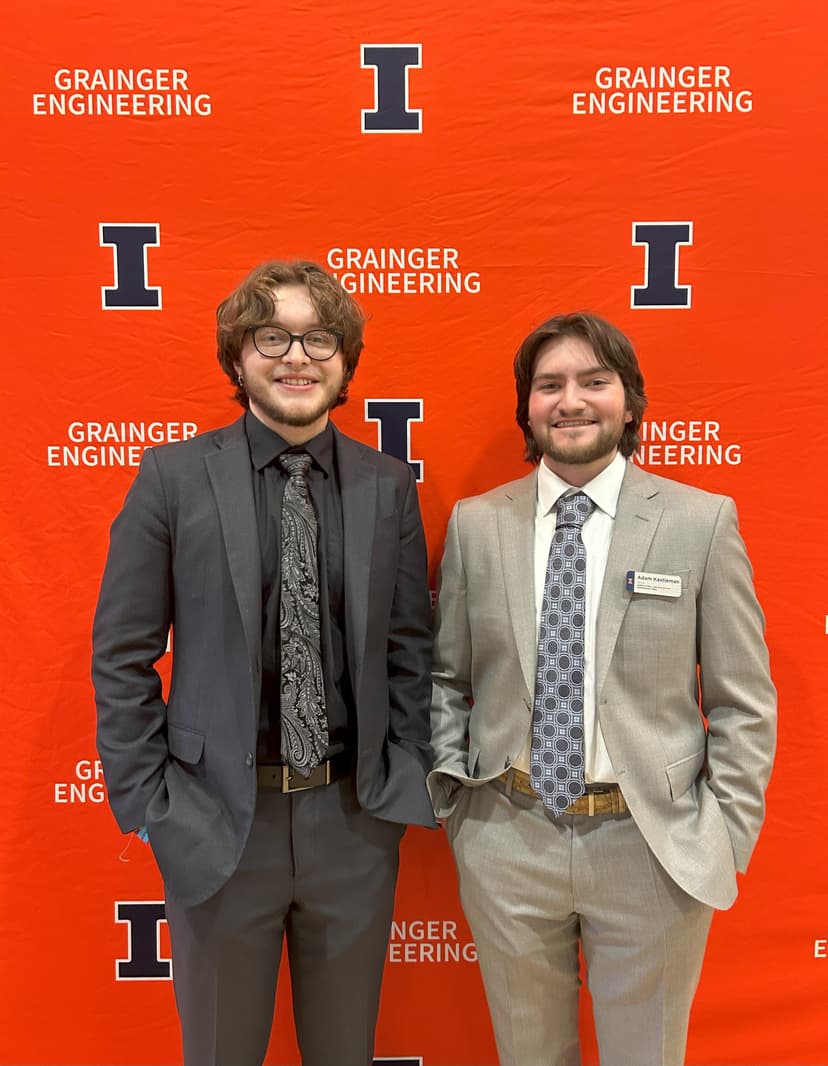 Me and a friend at the Grainger career fair