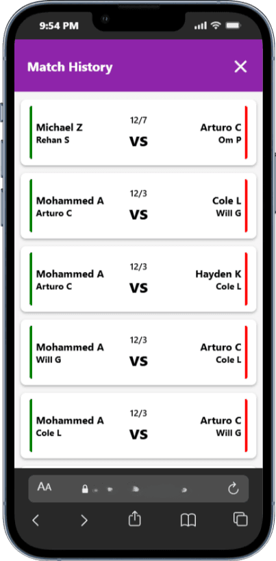 CourtRank App (Beta)